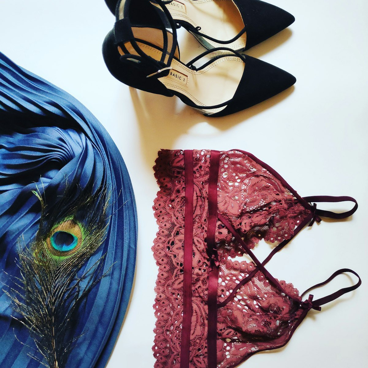 Ribbed cotton bralette in soft rose